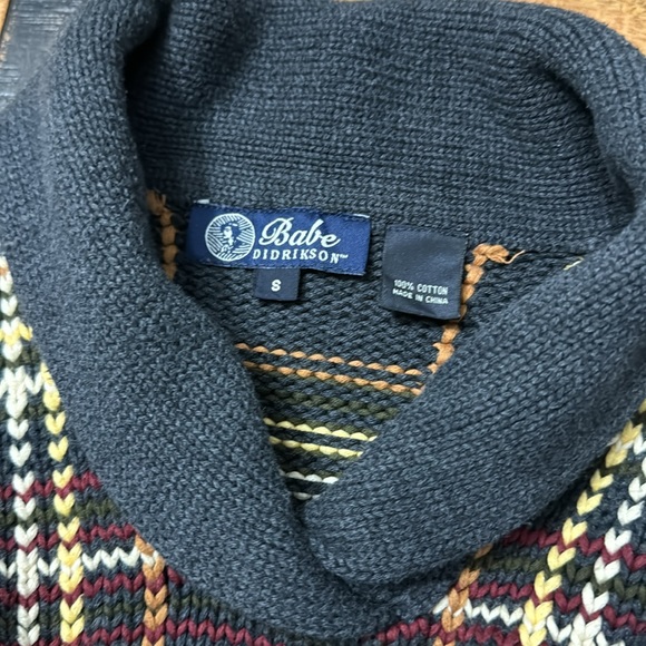 Babe Didrikson chunky grandpa preppy fold over collar pullover plaid sweater - Picture 2 of 7